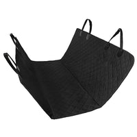 CalmBench Dog Car Hammock – Waterproof Back-Seat Hammock — Black with Blue Leash — The Signature Edit — pet travel Australia