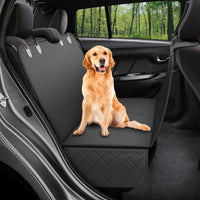 CalmBench Dog Car Hammock – Waterproof Back-Seat Hammock — Orange Belt Mesh — The Signature Edit — pet travel Australia