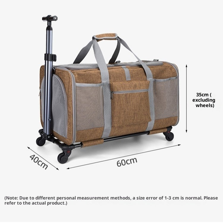 RollCabin Soft Carrier – Wheeled Soft Pet Carrier — Yellow / 60 × 40 × 35 cm — Carriers & Cabin — pet travel Australia