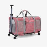 RollCabin Soft Carrier – Wheeled Soft Pet Carrier — Pink / 60 × 40 × 35 cm — Carriers & Cabin — pet travel Australia
