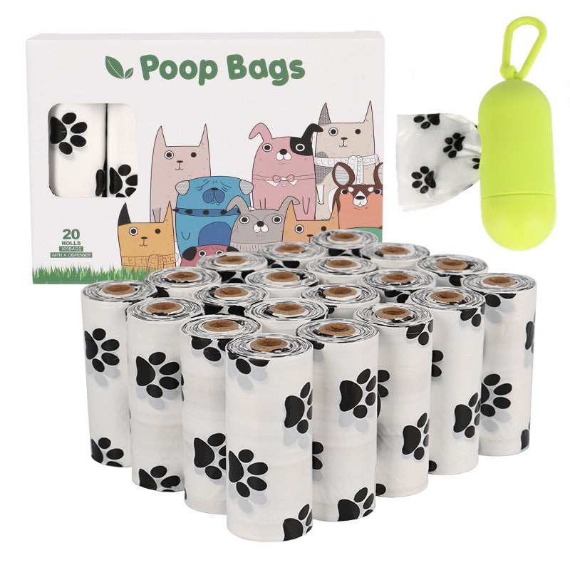 TrailBag Waste Bag Dispenser – Dog Waste Bags & Holder — White 5 Rolls — Everyday Essentials — pet travel Australia