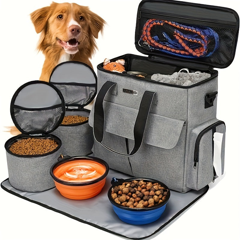 KibbleKit Travel Bag with Bowls – Fur & Far-0
