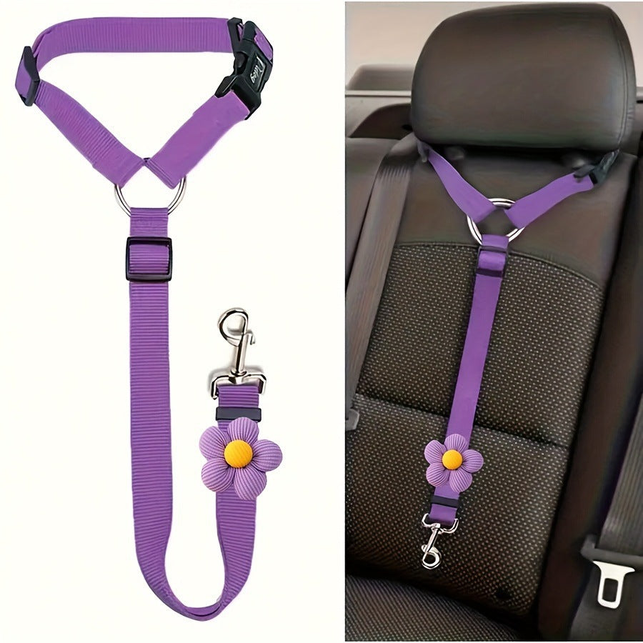 CabinClip Car Tether – Reflective Dog Car Tether — Pink / 2.5 × 55 cm — Road Trip Essentials — pet travel Australia
