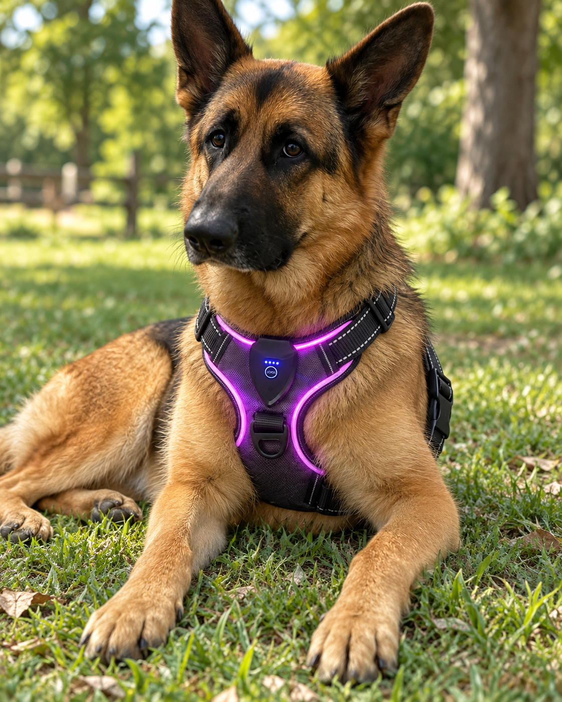 GlowTrail LED Dog Harness — Fur & Far