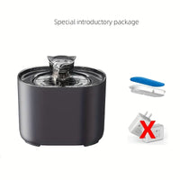 Smart USB-Powered 2.2L Pet Water Fountain for Cats and Dogs - Black-1