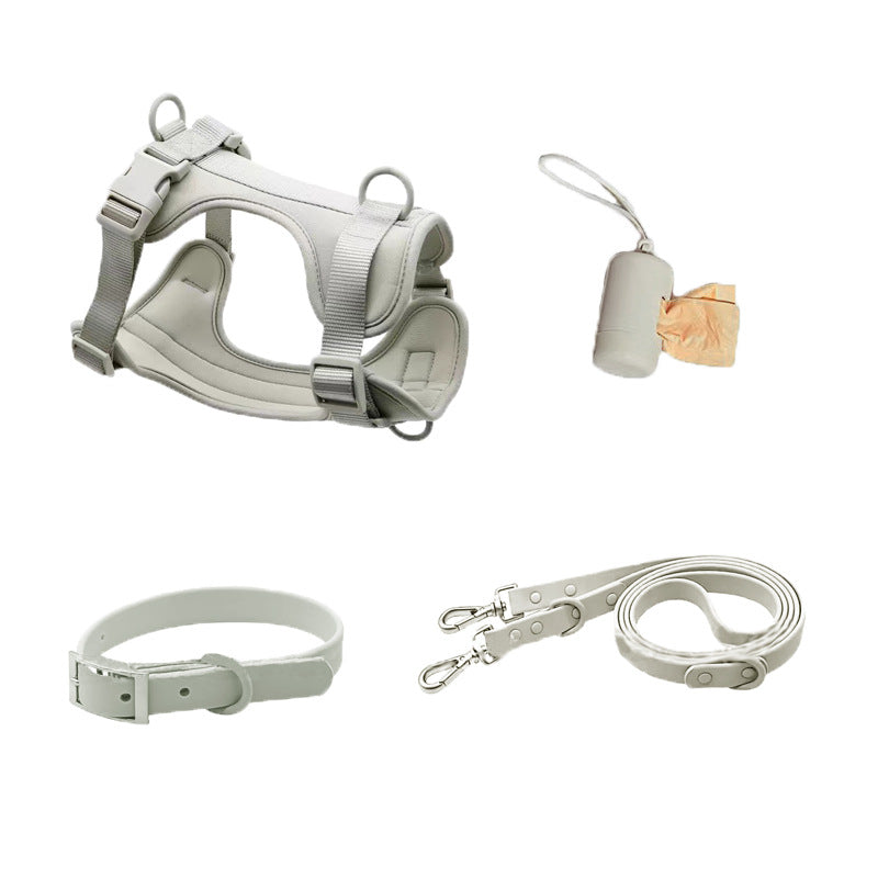 TrailGuard Harness Set – Harness Lead and Collar Set — Light Grey / L — Everyday Walks — pet travel Australia