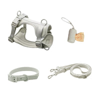 TrailGuard Harness Set – Harness Lead and Collar Set — Light Grey / L — Everyday Walks — pet travel Australia
