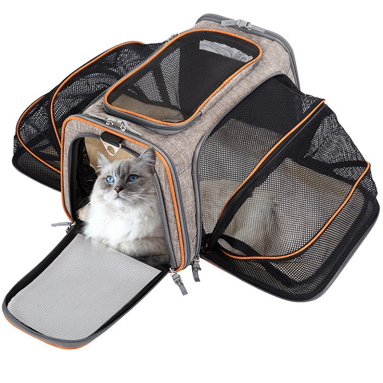 GrowSpace Soft Carrier – Expandable Soft Pet Carrier — Grey — Carriers & Cabin — pet travel Australia