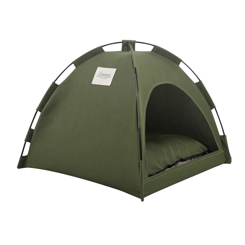 CampShade Pet Tent – Foldable Pet Tent with Cushion — Green Grey / M — Weekends Away — pet travel Australia