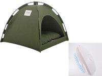 CampShade Pet Tent – Foldable Pet Tent with Cushion — Military Green Set / L — Weekends Away — pet travel Australia