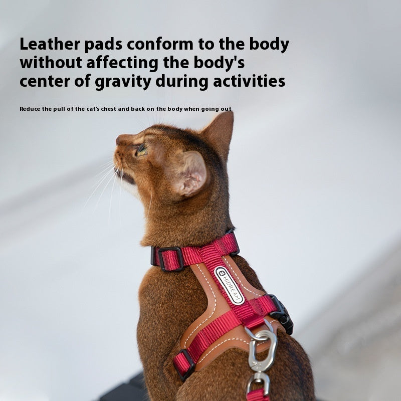 CatTrail Vest & Lead – Cat Vest Harness and Lead — Cardamom Red — Everyday Walks — pet travel Australia