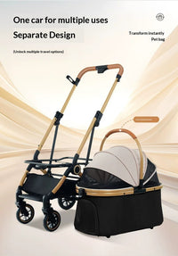 FoldDash stroller frame with detachable pet carrier