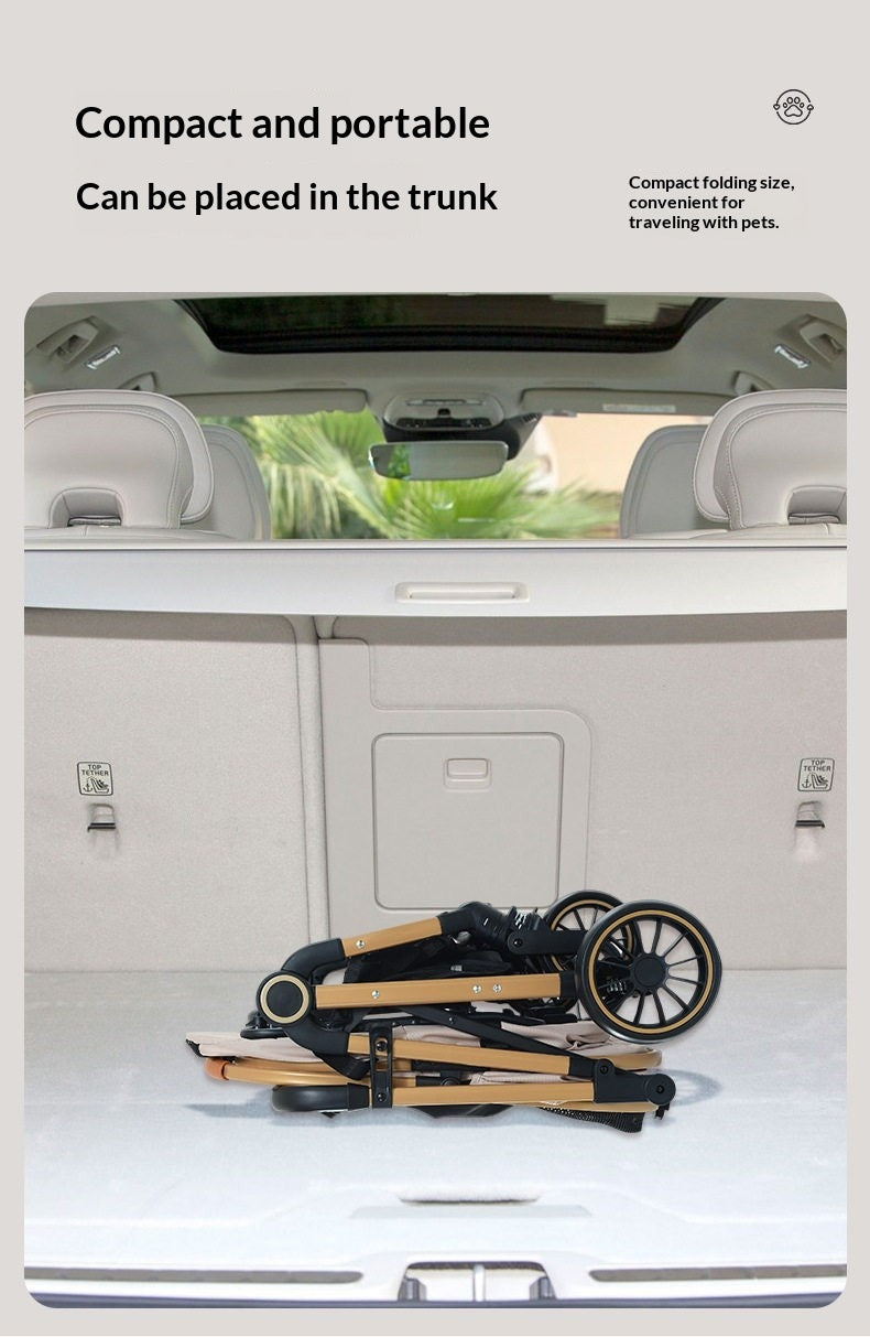 FoldDash stroller folded for storage