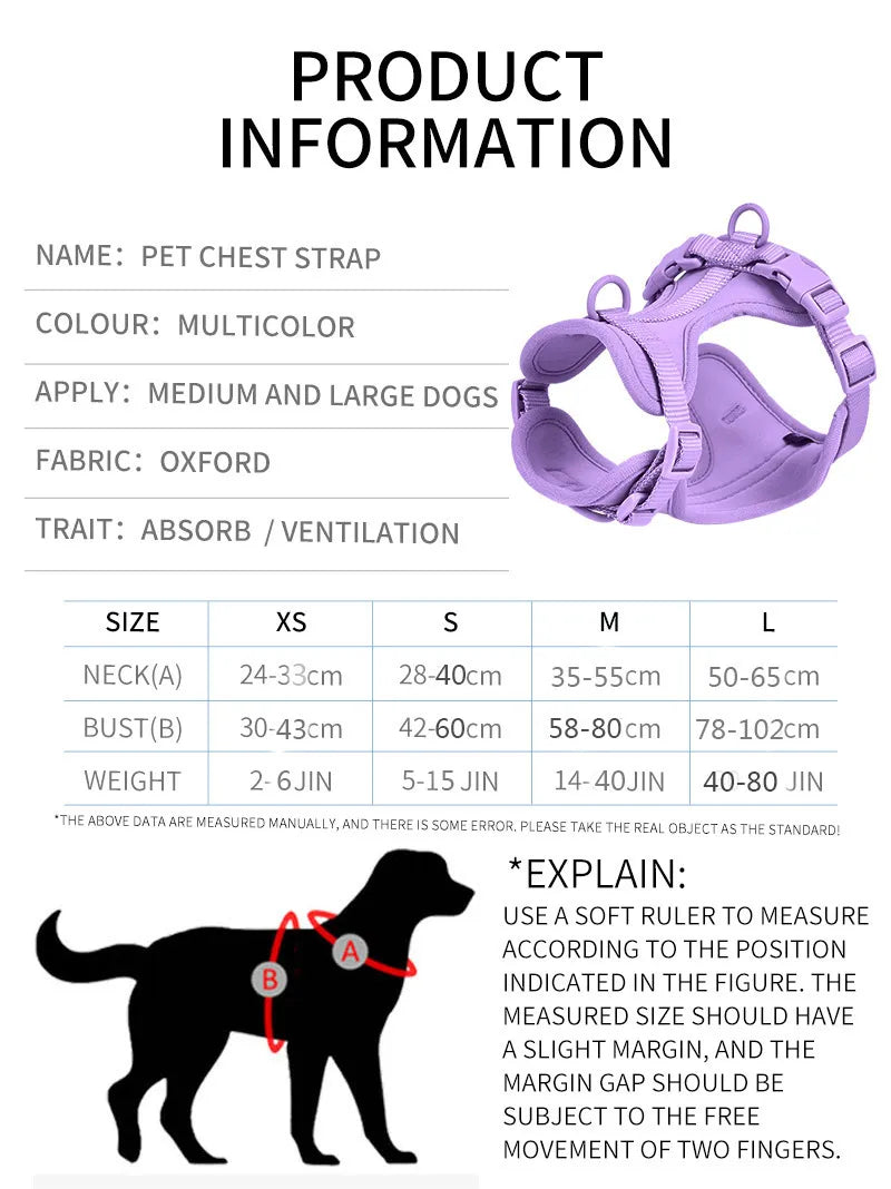 Size guide — TrailGuard Harness Set – Harness Lead and Collar Set